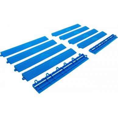 Plastikinių plytelių šoninių rėmų rinkinys | Paspaudimo sistema | 400 x 55 x 15 mm | 10 vnt. (74547)