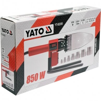 Plastikinių vamzdžių (PVC) suvirinimo aparatas 0-300C, Led ekranas Yato YT-82250 2