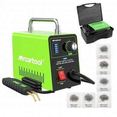 Plastiko remonto sistema / prietaisas | + 600 vnt kniedžių (HS80W) 1 Plastiko remonto sistema / prietaisas | + 600 vnt kniedžių (HS80W) 1