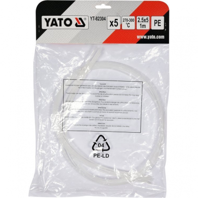 Plastiko suvirinimo juosta Yato, 2.5 x 5 mm, 1 m, 5 vnt. 2