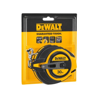 Plieninė matavimo juosta 30 m, DeWalt DWHT0-34093