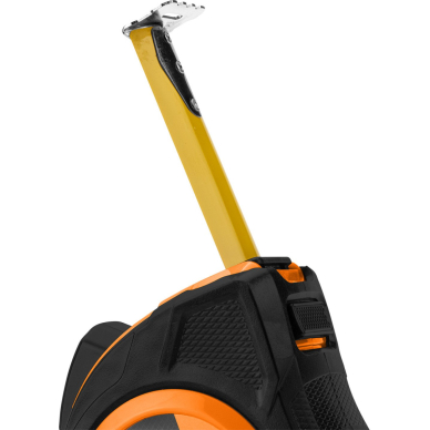 Plieninė ruletė 5 m x 19 mm, automatinis užrakinimas, du stabdymo mygtukai 8 Plieninė ruletė 5 m x 19 mm, automatinis užrakinimas, du stabdymo mygtukai 8