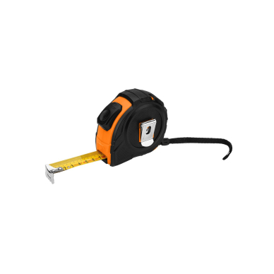 Plieninė ruletė 7,5 m x 25 mm, automatinis užraktas, du stabdymo mygtukai 6