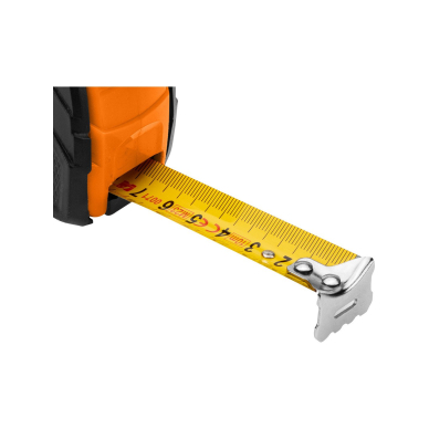 Plieninė ruletė 7,5 m x 25 mm, automatinis užraktas, du stabdymo mygtukai 7