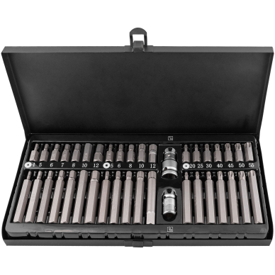 Plieniniai raktai HEX - TORX 40 vnt., S2 Plieniniai raktai HEX - TORX 40 vnt., S2