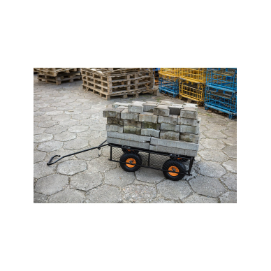 Plieninis sodo vežimėlis 300kg 1