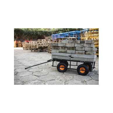 Plieninis sodo vežimėlis 300kg 2
