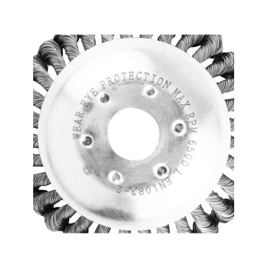 Plieninis vielinis šepetys dujiniam pjaustytuvui 150 x 25,4 mm, kietas 4 Plieninis vielinis šepetys dujiniam pjaustytuvui 150 x 25,4 mm, kietas 4