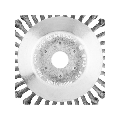Plieninis vielinis šepetys dujiniam pjaustytuvui 200 x 25,4 mm, kietas 4