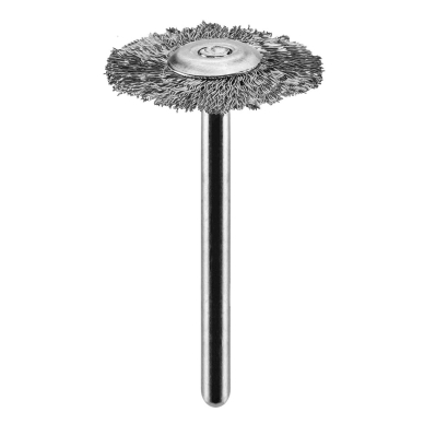 Plieninių vielinių šepetėlių rinkinys: galinis šepetėlis, taurinis šepetėlis, ratukinis šepetėlis, 3 vnt. 1