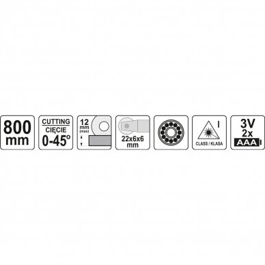 Plytelių pjaustymo staklės Yato su lazeriu, 800 mm 3 Plytelių pjaustymo staklės Yato su lazeriu, 800 mm 3
