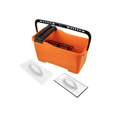 Plytelių rinkinys: kibiras su grotelėmis ir voleliais 25 l + Mentelė su guma + Mentelė su minkšta kempine. Plytelių rinkinys: kibiras su grotelėmis ir voleliais 25 l + Mentelė su guma + Mentelė su minkšta kempine.