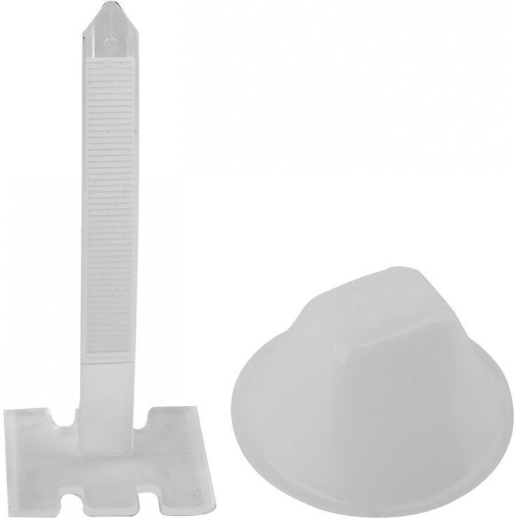 Plytelių išlyginimo sistema / Juostos ir puodeliai plytelių lyginimui | 50+50 vnt | 100 vnt. (04683) Plytelių išlyginimo sistema / Juostos ir puodeliai plytelių lyginimui | 50+50 vnt | 100 vnt. (04683)