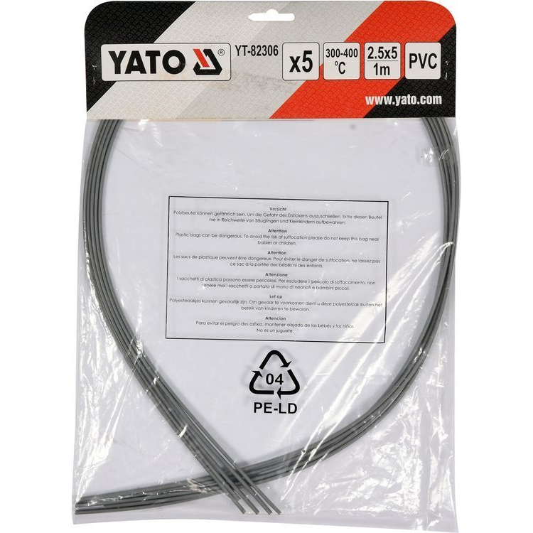 Plastiko suvirinimo juosta Yato, 2.5 x 5 mm, 1 m, 5 vnt. 2