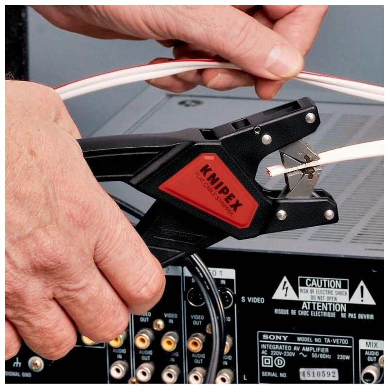 Plokščių laidų nuizoliavimo replės KNIPEX 1264 3 Plokščių laidų nuizoliavimo replės KNIPEX 1264 3