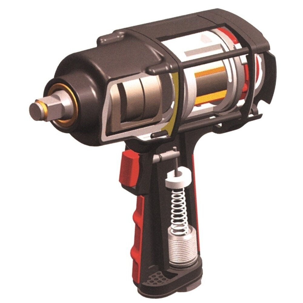 Pneumatinis smūginis veržliasukis Yato YT-0953, 1/2", 1356Nm 1 Pneumatinis smūginis veržliasukis Yato YT-0953, 1/2", 1356Nm 1