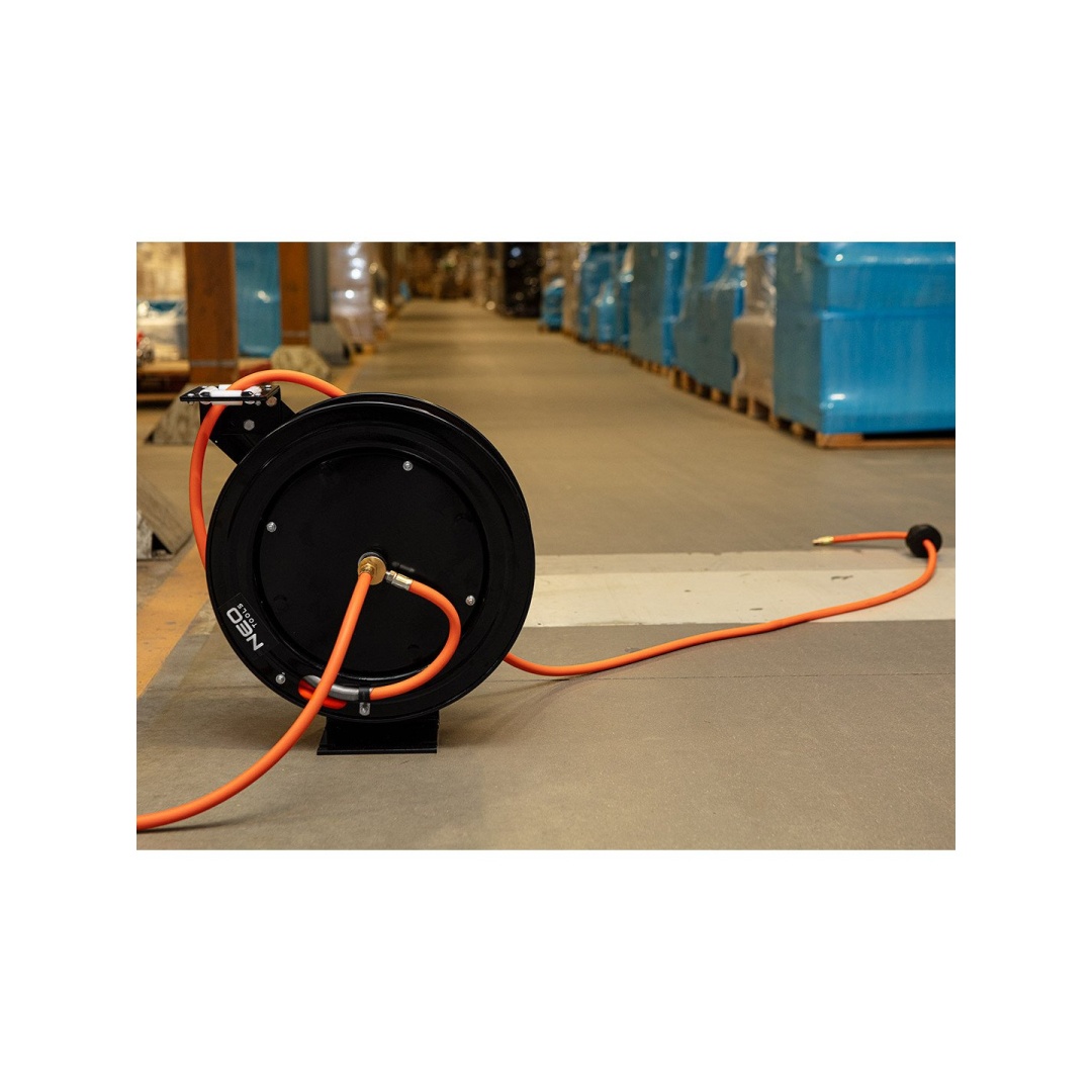 Pneumatinė ritė NEO, metalinė, atvira, 9,5 mm x 15 m HEAVY DUTY 2 Pneumatinė ritė NEO, metalinė, atvira, 9,5 mm x 15 m HEAVY DUTY 2