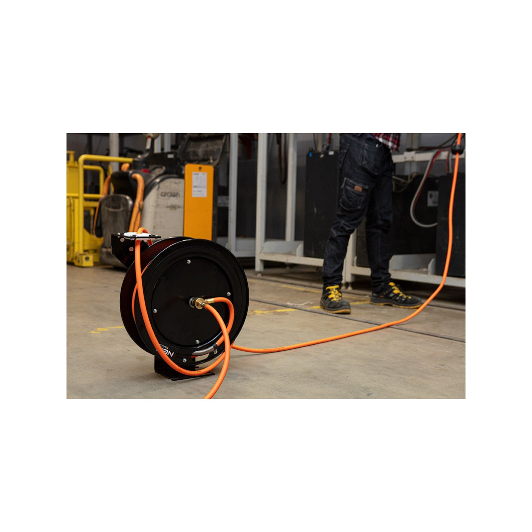 Pneumatinė ritė NEO, metalinė, atvira, 9,5 mm x 15 m HEAVY DUTY 3 Pneumatinė ritė NEO, metalinė, atvira, 9,5 mm x 15 m HEAVY DUTY 3