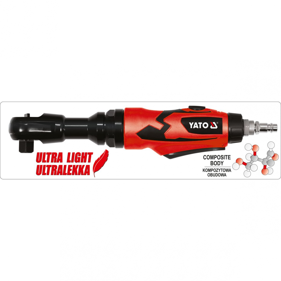 Pneumatinė terkšlė - veržliasukis Yato 12,5 mm (1/2"), 80 Nm 2 Pneumatinė terkšlė - veržliasukis Yato 12,5 mm (1/2"), 80 Nm 2