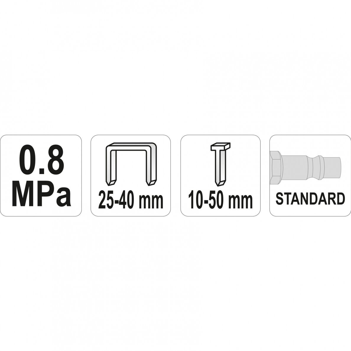 Pneumatinis kabiamūšis / viniamūšis Yato YT-09203, 25-40 mm / 10-50 mm 2