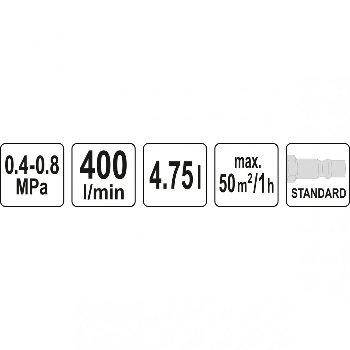 Pneumatinis sienų tinkavimo agregatas Yato, 50 m² / 1 val. 2