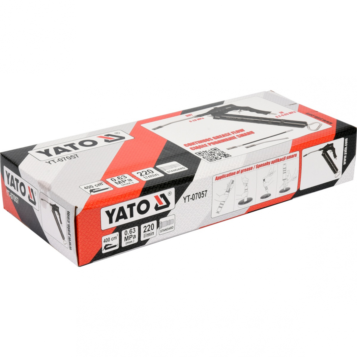 Pneumatinis tepimo pistoletas Yato, 400 ml 2 Pneumatinis tepimo pistoletas Yato, 400 ml 2