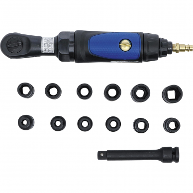 Pneumatinės terkšlės - veržliasukio rinkinys BGS-technic 12,5 mm (1/2"), 102 Nm 3 Pneumatinės terkšlės - veržliasukio rinkinys BGS-technic 12,5 mm (1/2"), 102 Nm 3