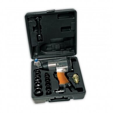 Pneumatinis veržliasukis lagamine PANSAM A533161, 1/2" 310Nm, +10 vnt 2 Pneumatinis veržliasukis lagamine PANSAM A533161, 1/2" 310Nm, +10 vnt 2