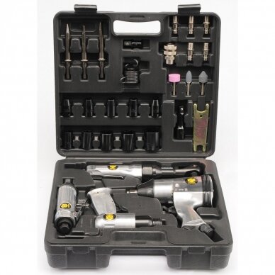 Pneumatinių įrankių rinkinys 33 dalių, veržliasukis, šlifuoklis ir kt. Vorel 1 Pneumatinių įrankių rinkinys 33 dalių, veržliasukis, šlifuoklis ir kt. Vorel 1