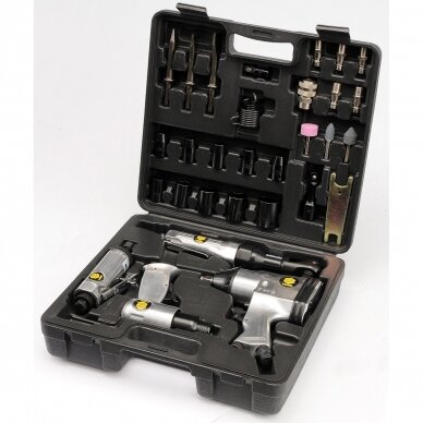 Pneumatinių įrankių rinkinys 33 dalių, veržliasukis, šlifuoklis ir kt. Vorel 2 Pneumatinių įrankių rinkinys 33 dalių, veržliasukis, šlifuoklis ir kt. Vorel 2