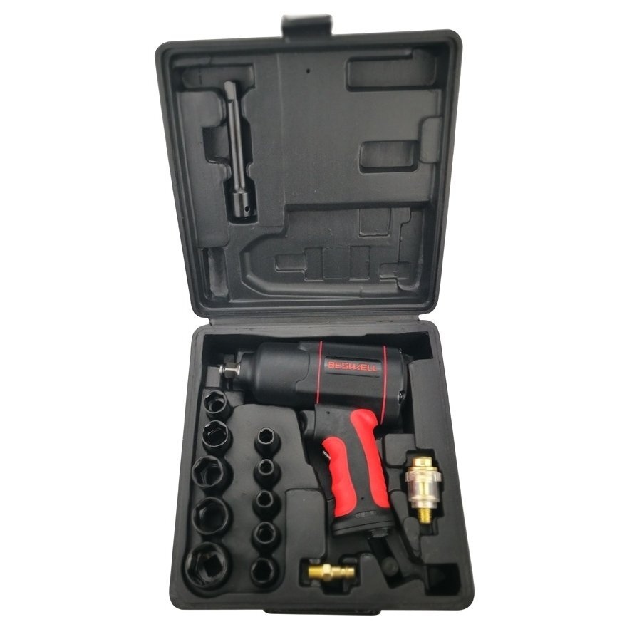 Pneumatinis smūginis veržliasukis BesWell 1/2", 1287Nm, su rinkiniu Pneumatinis smūginis veržliasukis BesWell 1/2", 1287Nm, su rinkiniu