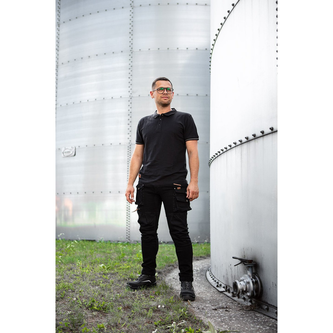 Polo marškinėliai DENIM, juodi, XXXL dydis 4 Polo marškinėliai DENIM, juodi, XXXL dydis 4