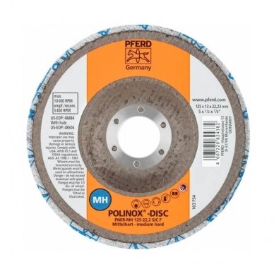 Poliravimo diskas PFERD PNER-MH 125x22,2mm SiC F Poliravimo diskas PFERD PNER-MH 125x22,2mm SiC F