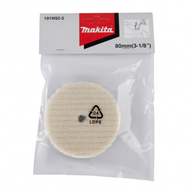 Poliravimo vilna Makita 191N92-5, 80 mm 2 Poliravimo vilna Makita 191N92-5, 80 mm 2