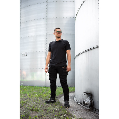 Polo marškinėliai DENIM, juodi, XXL dydis 4 Polo marškinėliai DENIM, juodi, XXL dydis 4