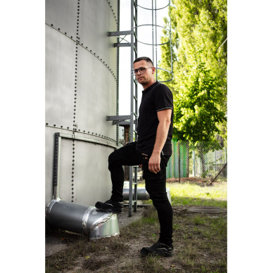 Polo marškinėliai DENIM, juodi, XXXL dydis 5