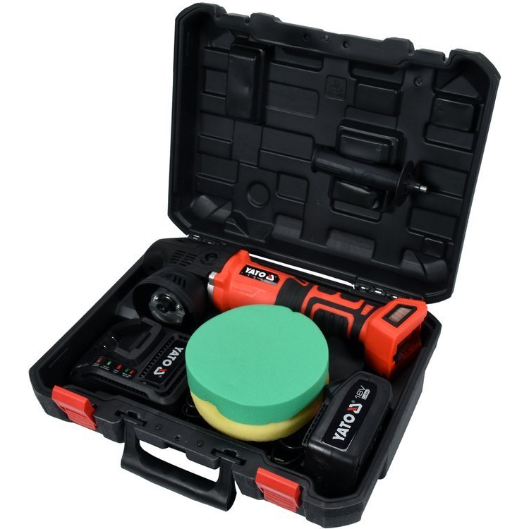 Akumuliatorinis ekscentrinis poliruoklis Yato, 18 V, 3,0 Ah 3 Akumuliatorinis ekscentrinis poliruoklis Yato, 18 V, 3,0 Ah 3