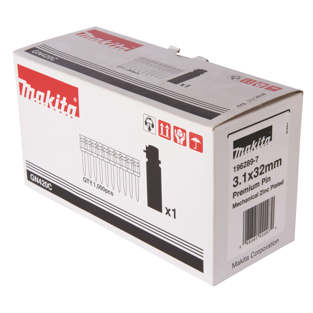 PREMIUM VINYS BETONUI Makita 196289-7, 3,1X32, 1000 vnt. + DUJŲ BALIONĖLIS 1