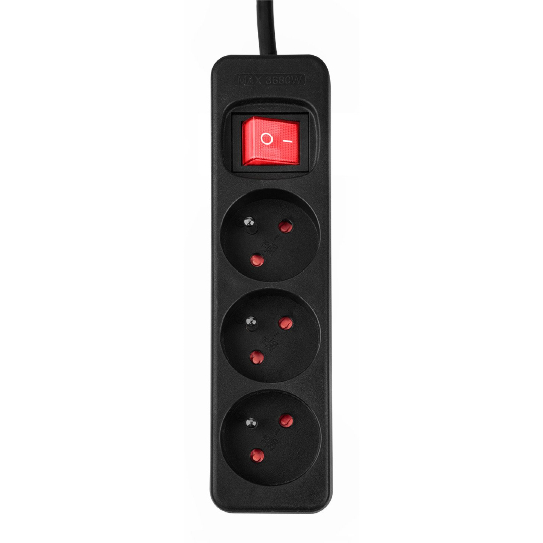 Prailginamasis laidas 1,5 m, 3x1,5 mm2, 3G, juodas, ON/OFF 8 Prailginamasis laidas 1,5 m, 3x1,5 mm2, 3G, juodas, ON/OFF 8