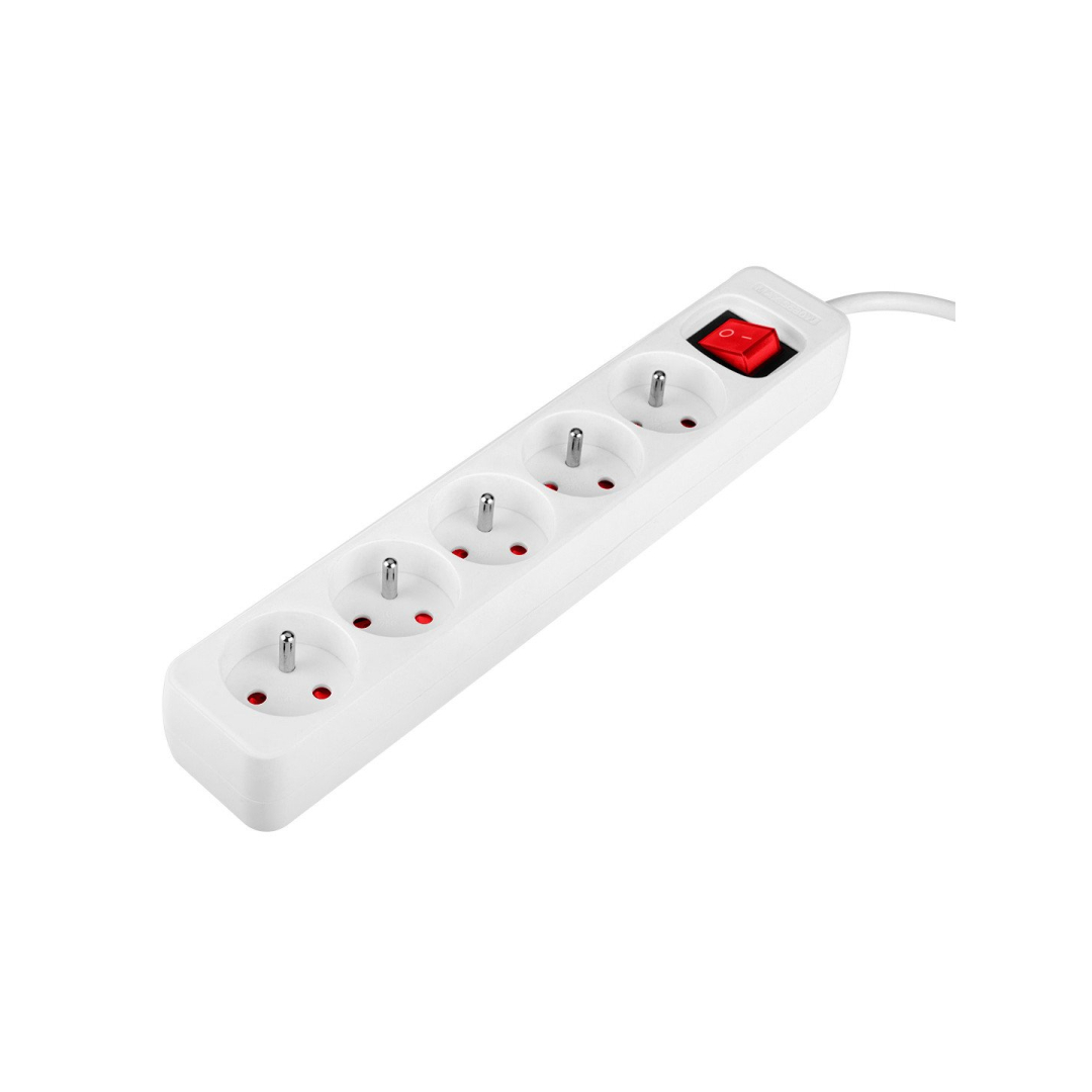 Prailginamasis laidas 1,5 m, 3x1,5 mm2, 5G, baltas, ON/OFF 5