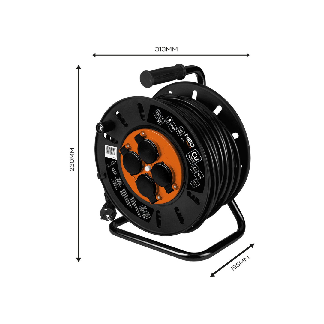 Prailginimo kabelio ritė 30m, 3x1,5mm2 6 Prailginimo kabelio ritė 30m, 3x1,5mm2 6
