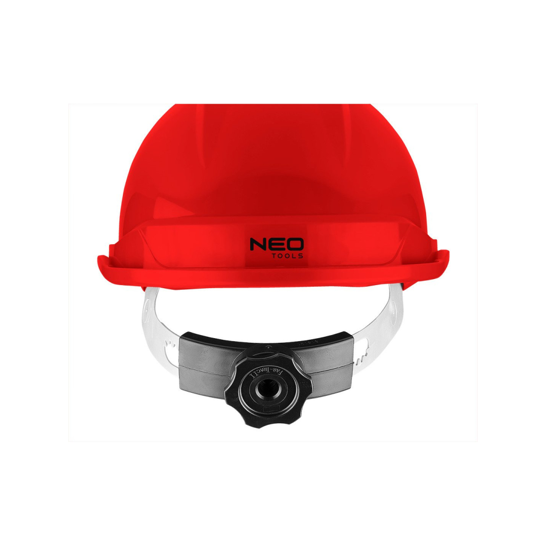 Pramoninis šalmas su dirželiu ant smakro, raudonas 7 Pramoninis šalmas su dirželiu ant smakro, raudonas 7