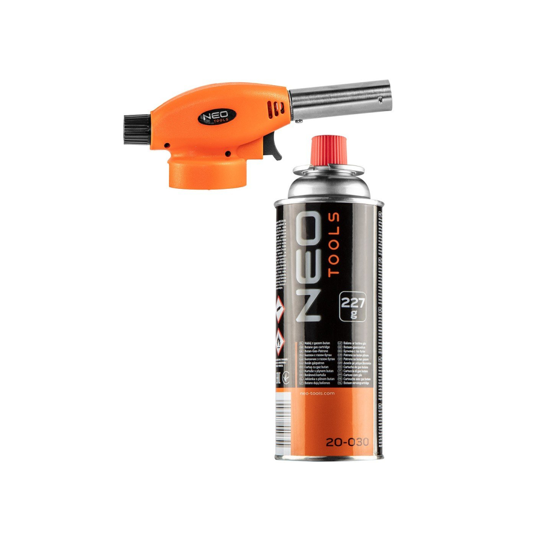 Prisukamas dujų degiklis + 227 g butano dujų kasetė