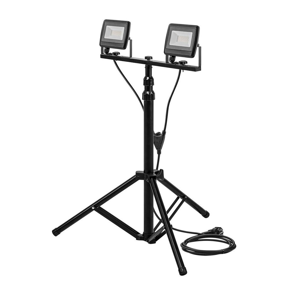 Prožektorius su 1.8m trikoju ir kabeliu Neo tools, SMD LED, 2x30W 5400lm 230V Prožektorius su 1.8m trikoju ir kabeliu Neo tools, SMD LED, 2x30W 5400lm 230V