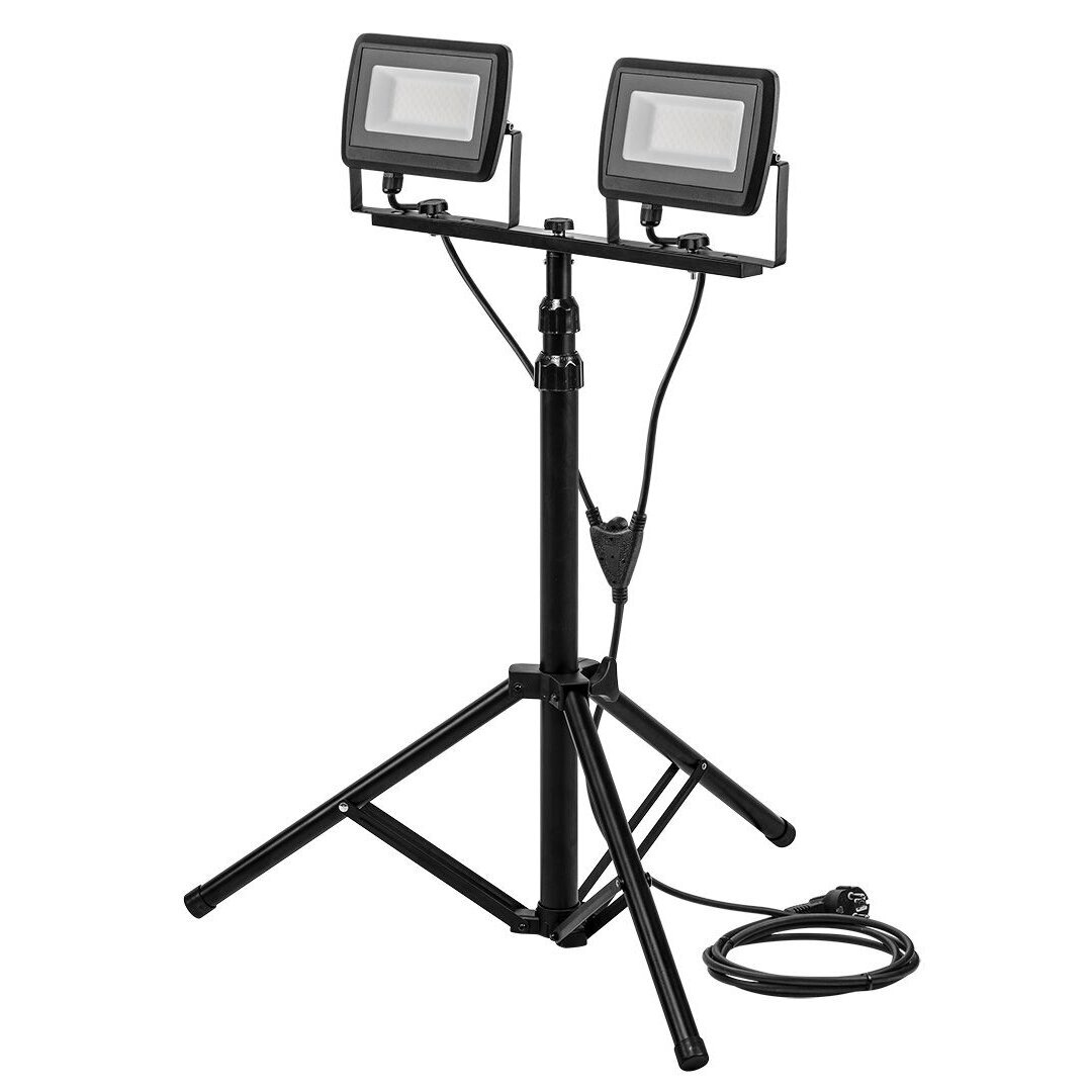 Prožektorius su 1.8m trikoju ir kabeliu Neo tools, SMD LED, 2x50W 9000lm 230V Prožektorius su 1.8m trikoju ir kabeliu Neo tools, SMD LED, 2x50W 9000lm 230V