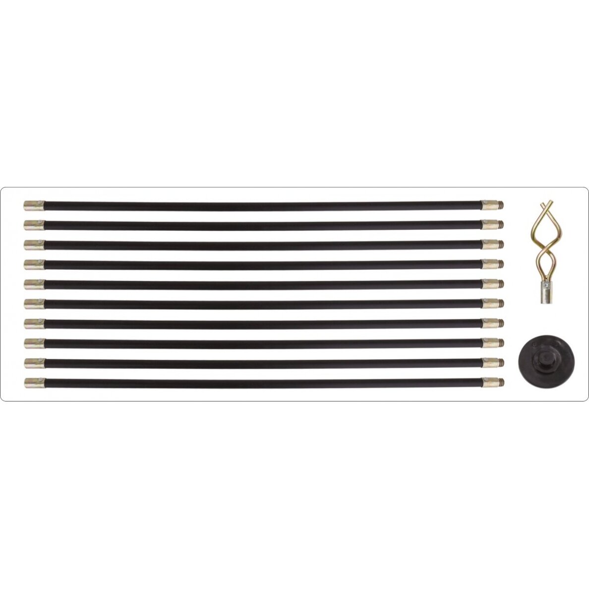 Pramušimo štangų/strypų rinkinys kanalizacijos valymui | elastinės | 10X92 cm | 12 vnt. (YT-24980) Pramušimo štangų/strypų rinkinys kanalizacijos valymui | elastinės | 10X92 cm | 12 vnt. (YT-24980)