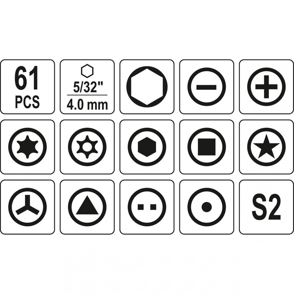 Precizinių antgalių rinkinys telefonui | 61 vnt. (YT-25760) 2 Precizinių antgalių rinkinys telefonui | 61 vnt. (YT-25760) 2