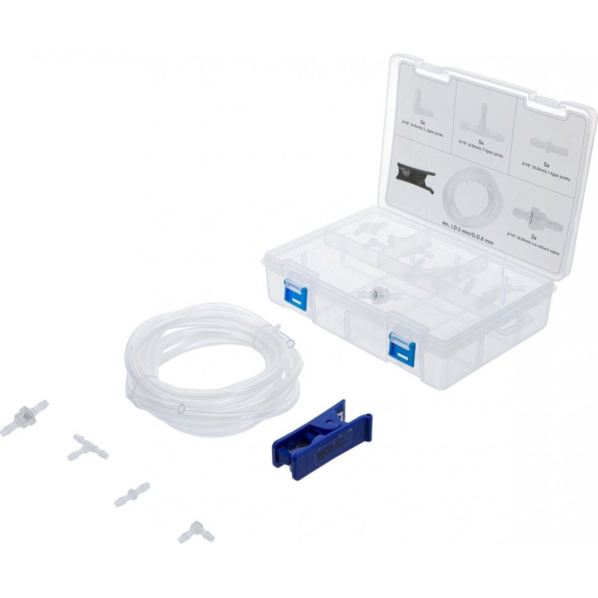 Priekinio stiklo valytuvų vandens žarnos remonto rinkinys | 19 vnt. (74294)