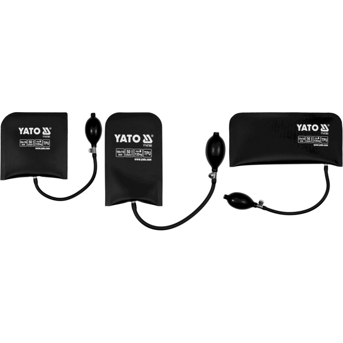 Pripučiamų pagalvių rinkinys | 3 vnt. (YT-67385)