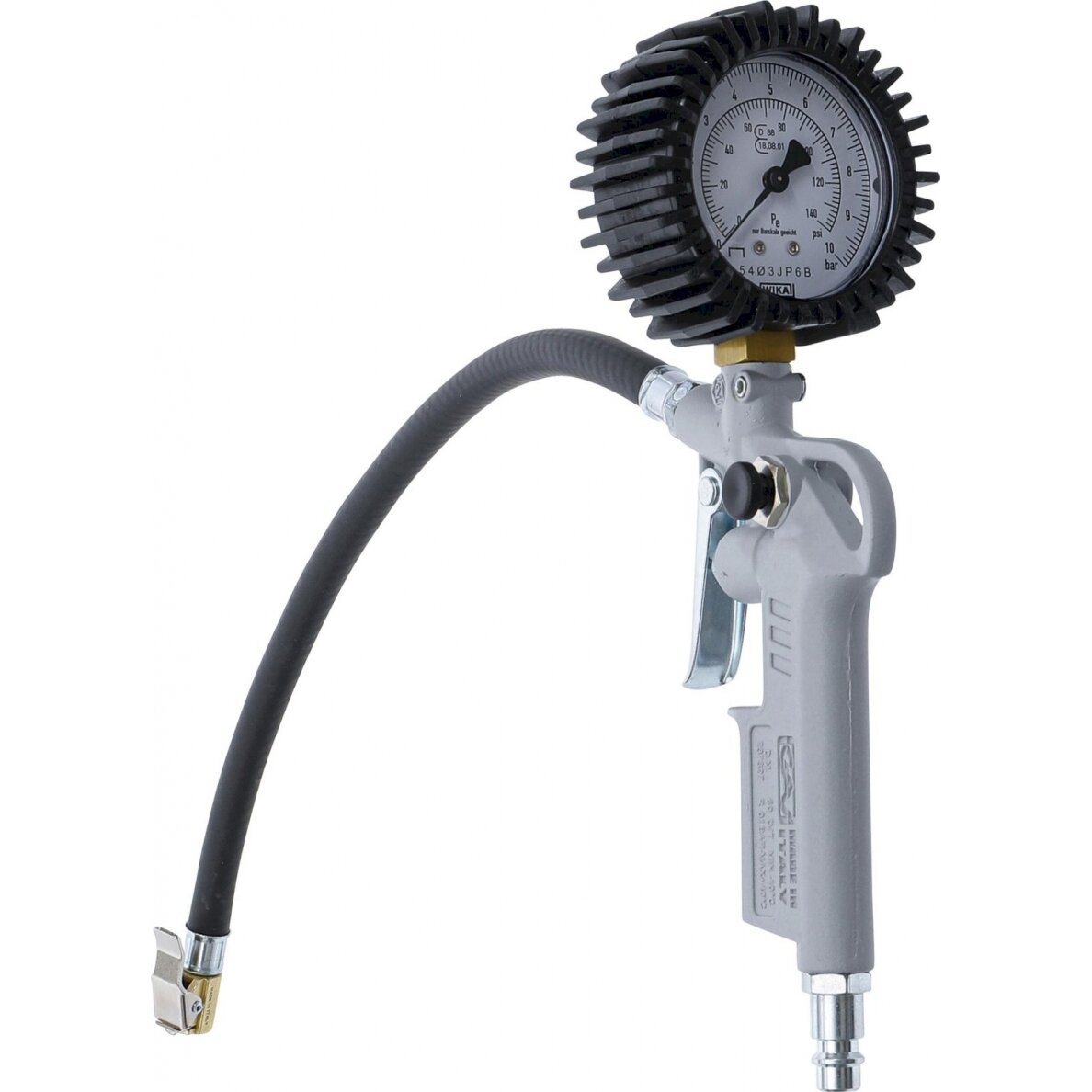 Pripūtimo pistoletas su manometru | kalibruotas | 0 - 10 bar (55400)